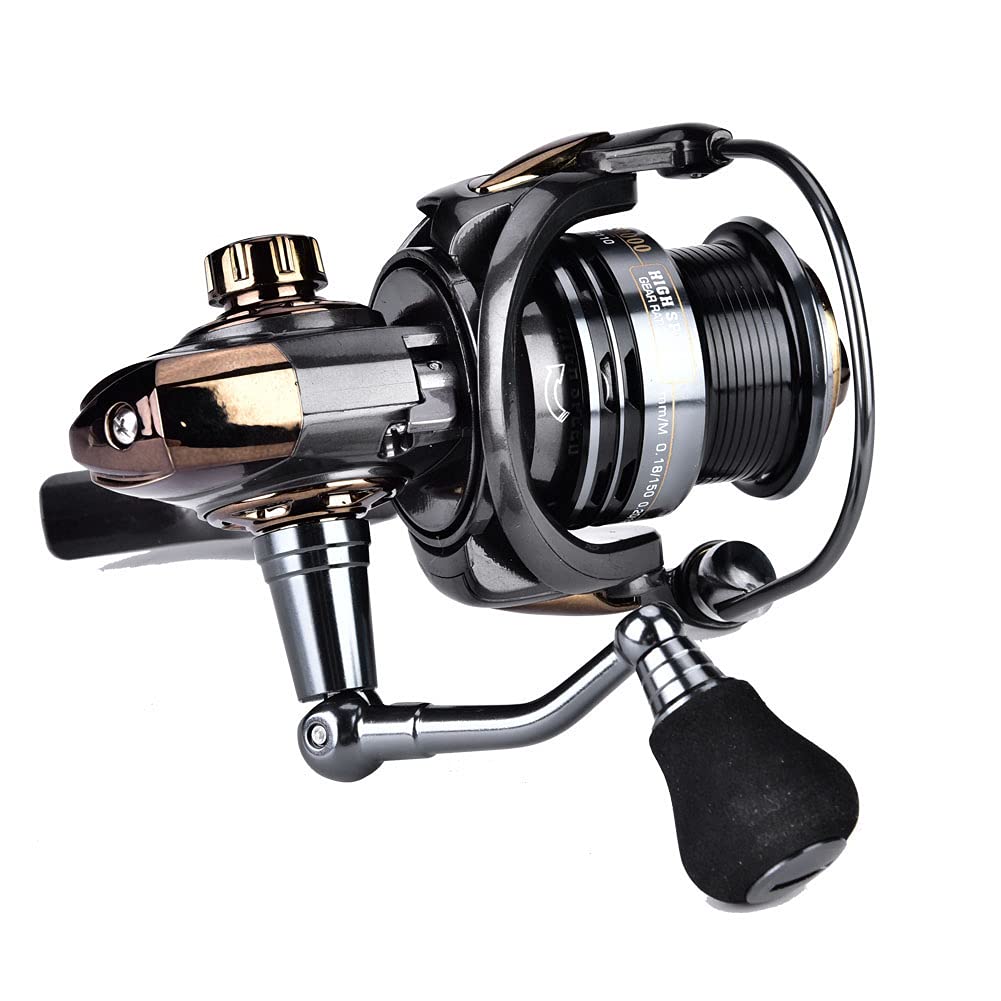 Deukio Carrete De Alta Velocidad para Pesca En Mar 7.1: 1 Juego De Carrete De Carrete Giratorio De Carrete, Ultraligero Carrete da Pesca Agua Dulce para Fundición Rápida(hs2000)