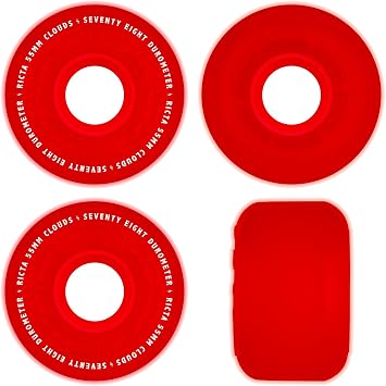 Ricta 55mm Clouds GITD Red 78a Skateboard Wheels