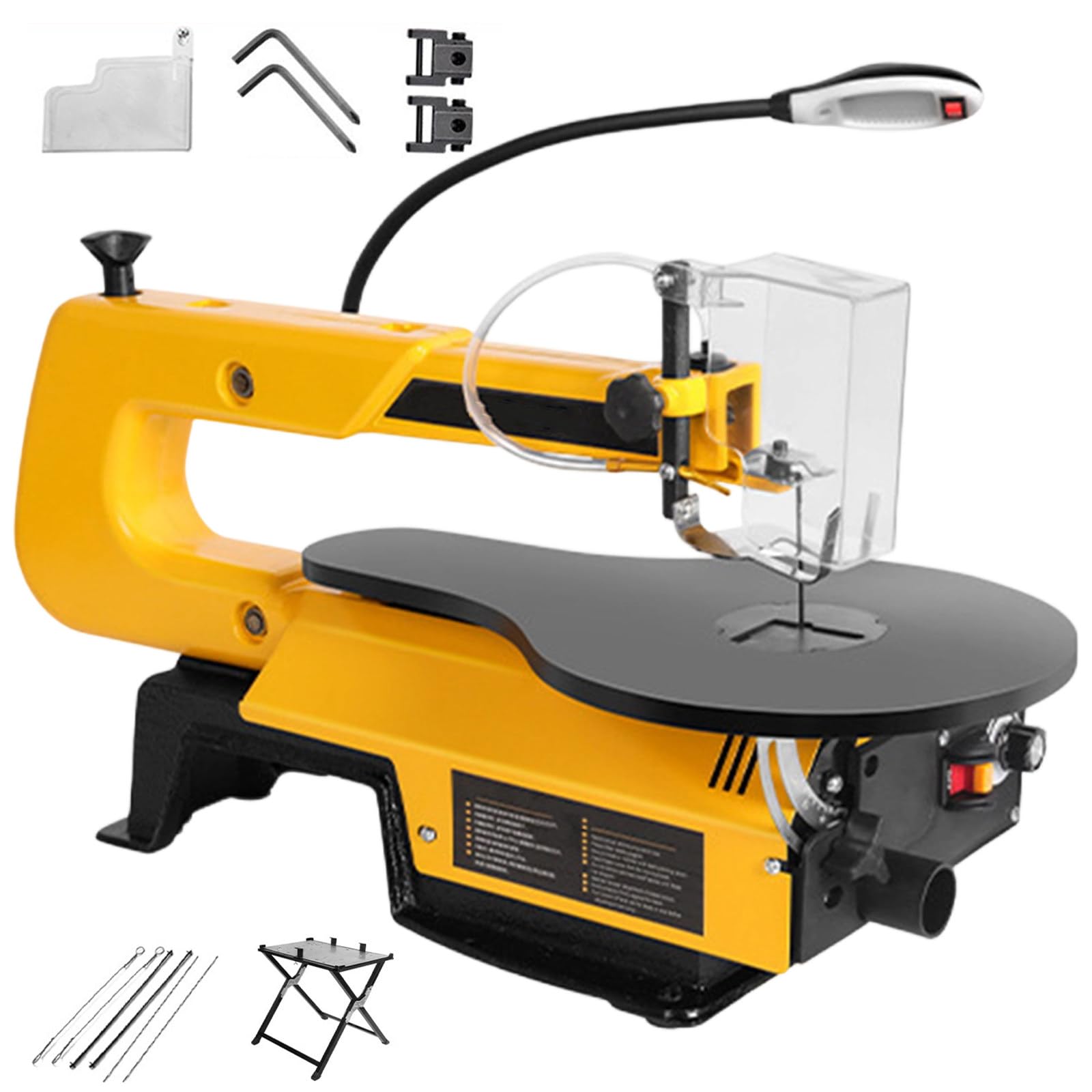 Sega da traforo elettrica da 16 Pollici, Seghetto Alternativo A velocità Variabile, Controllo Continuo della velocità 550-1650 SPM, per La Lavorazione del Legno da 180 W High-EndVersion-B