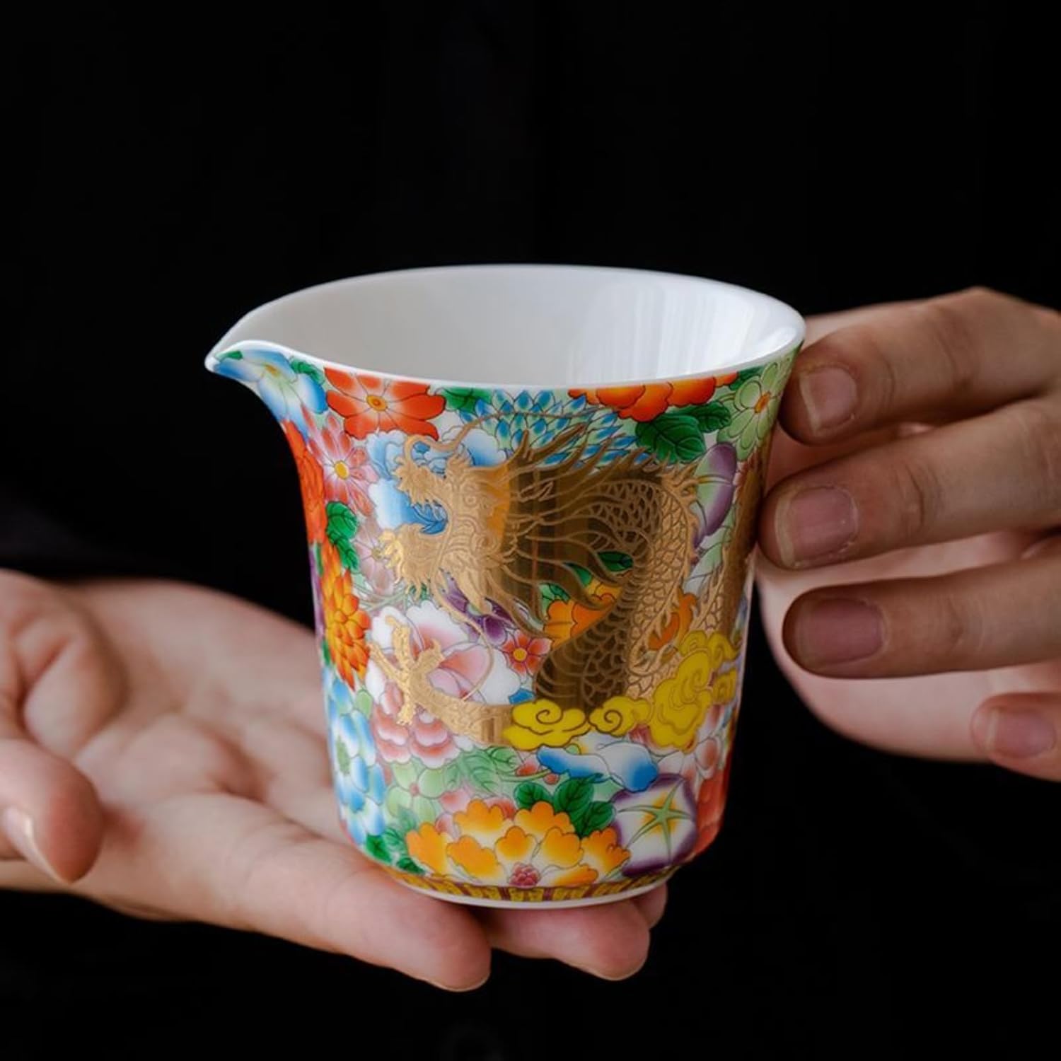 Enamel Colors Ceramics Fairness Cup, 250ml 8.5oz, Household Kungfu Tea Set Tea Dispenser