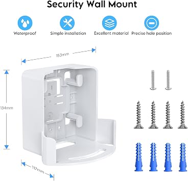 Wall Mount for eero Pro 7 Tri-band Mesh Wi-Fi 7 Router Space-Saving Holder with Cable Management, Easy to Install Includes Screws, Compatible Only with eero Pro 7 for Wall & Outlet Mounting (1 Pack)