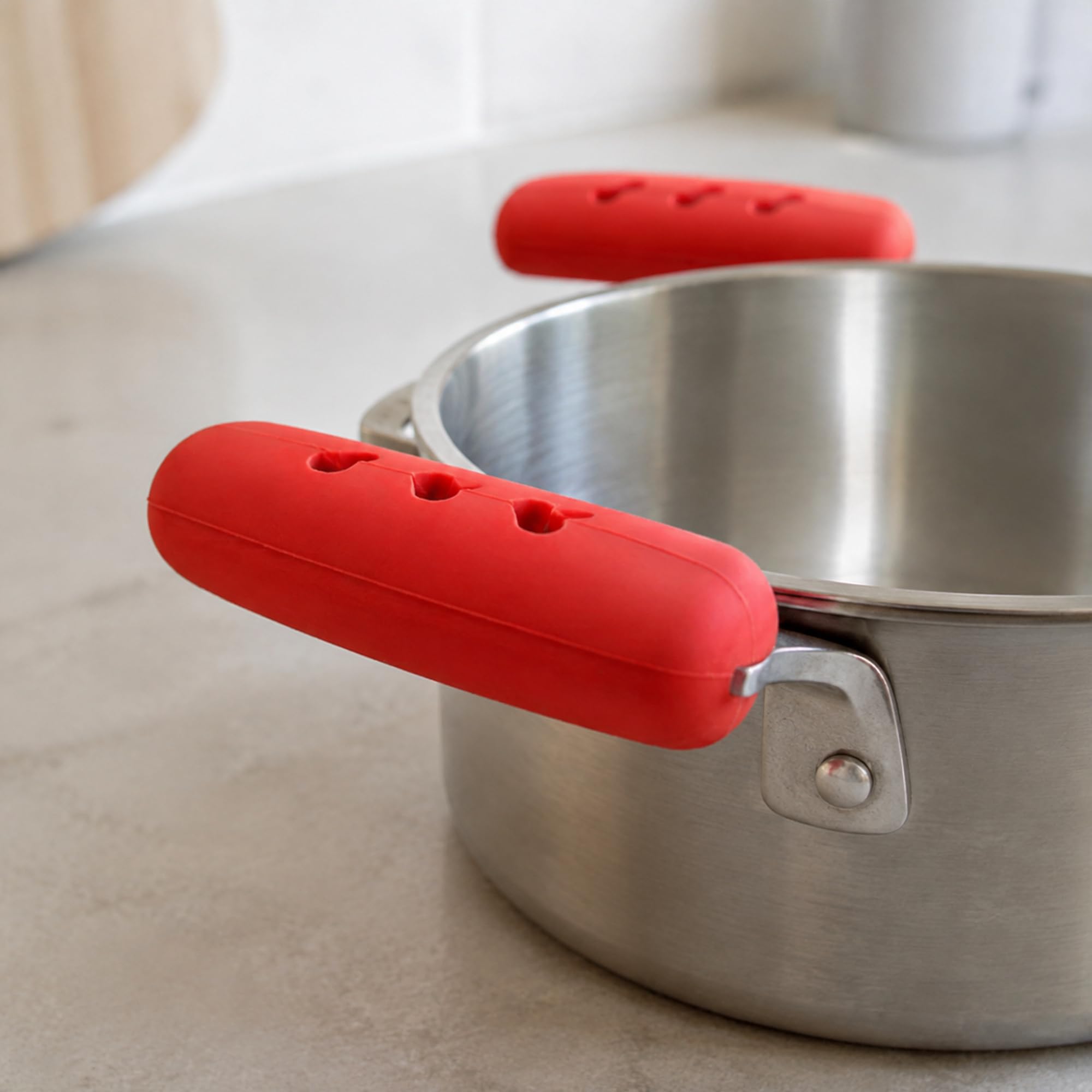Silicone Pot Handle Covers for Cooking, Flexible Cookware Sleeves for Kitchen Meal Preparation and Everyday Handling