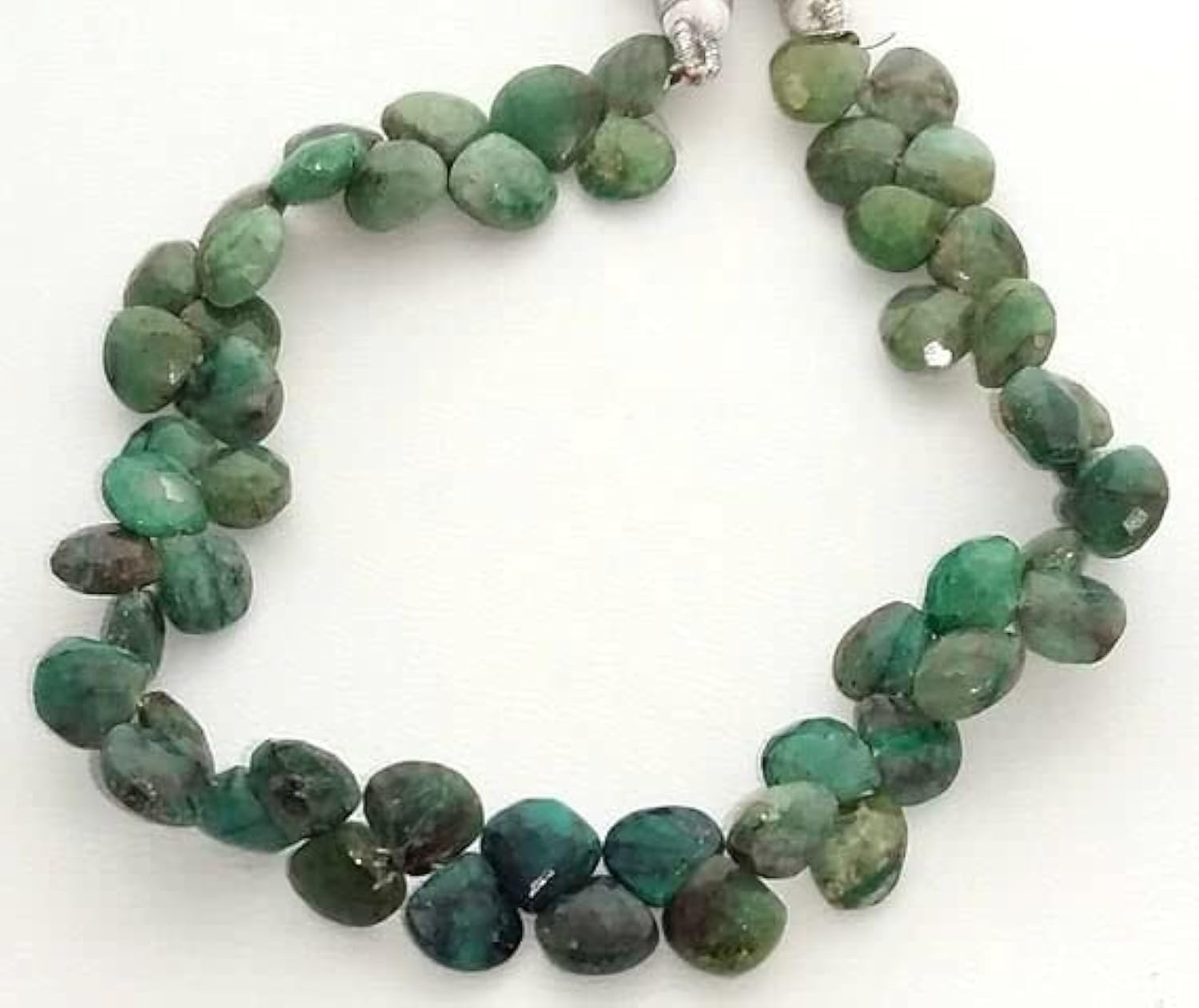Chrysocolla faceted heart shaped beads de qualité gemme supérieure pour haute joaillerie