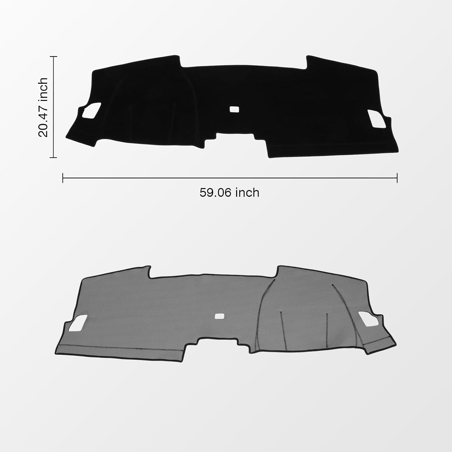 KUST Black Dash Cover for Honda CRV CR-V 2023 2024 2025 2026 (Without HUD) Non-Slip Dashboard Cover Polyester Interior for CRV Accessories Sunshade No Glare