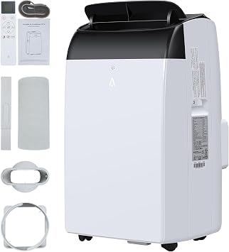 12000 BTU Portable Air Conditioners with Remote Control, 3-in-1 Free Standing Cooling AC Unit with Fan & Dehumidifier, Cools Room up to 550 sq.ft, Smart/Sleep Mode