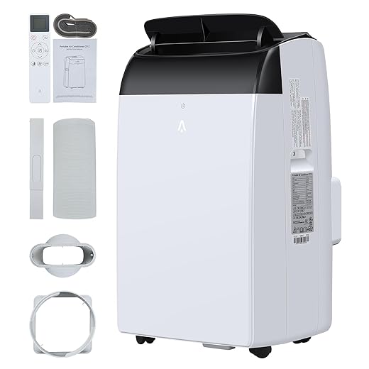 12000 BTU Portable Air Conditioners with Remote Control, 3-in-1 Free Standing Cooling AC Unit with Fan & Dehumidifier, Cools Room up to 550 sq.ft, Smart/Sleep Mode,3 Speed,24H Timer,Window Kit