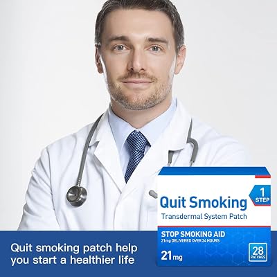 Smoking Aid Stop Smoking Patches Step 1 to Quit Smoking, Easy and Effective to Quit Smoking28 Patches,21 mg
