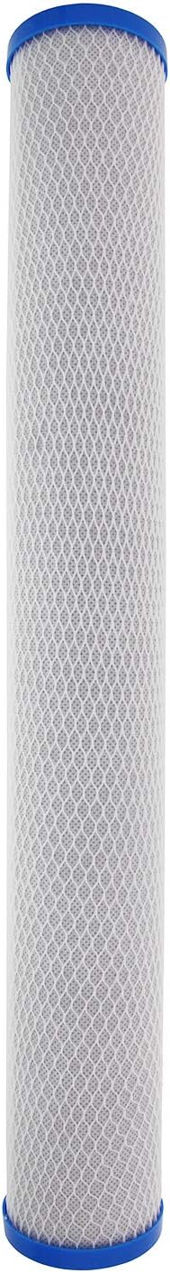 Tier1 1 Micron 20 Inch x 2.5 Inch | Carbon and Polyphosphate Whole House Water Softening Filter Replacement Cartridge, Home Water Filter