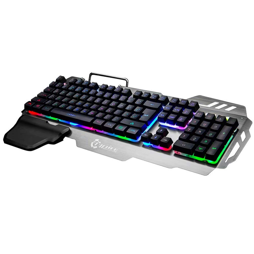 7pin PK-900 Gaming tastiera RGB retroilluminazione tastiere dei Computer con telefono cellulare titolare poggiapolsi per Gamer LOL overwatch DOTA 2