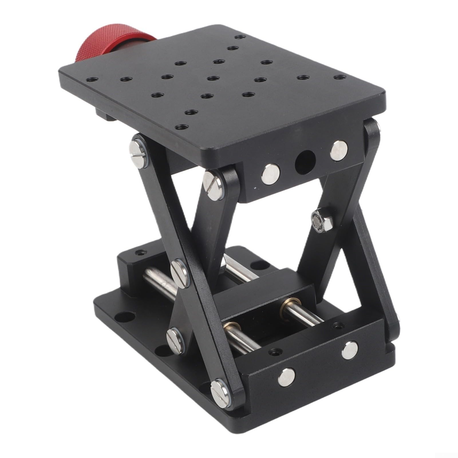 Gato manual de laboratorio con plataforma deslizante óptica, ajuste fino, mesa de elevación mecánica móvil, 148 x 80 mm