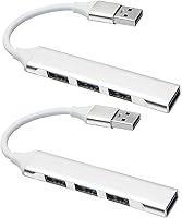 Vista 1 de 2 concentradores USB, concentrador USB 3.0 de 4 puertos, expansor de datos ultradelgado, compatible con Windows, Mac, portátiles Linux y PC USB A
