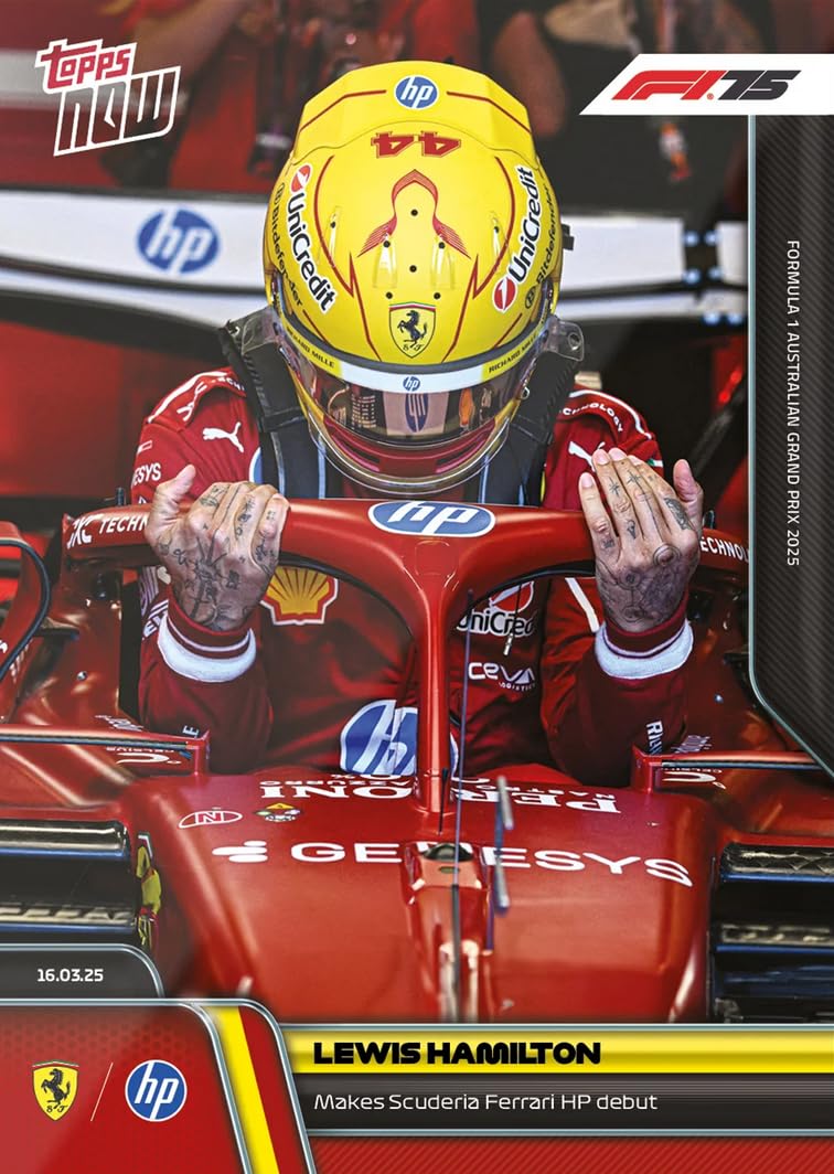 Amazon.com: 2025 Topps Now Formula 1 Lewis Hamilton #12 Makes