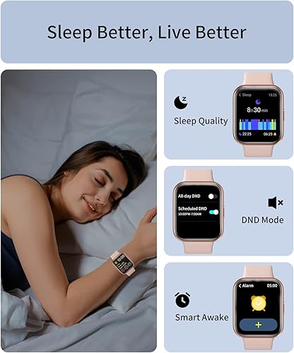 Miniatura 4 de RERE ASW2 Smart Watch (Answer/Make Call), Alexa Built-in, 1.69" Fitness Tracker with 60 Sports Mode, Heart Rate, Blood Oxygen, Sleep Monitor, Fit