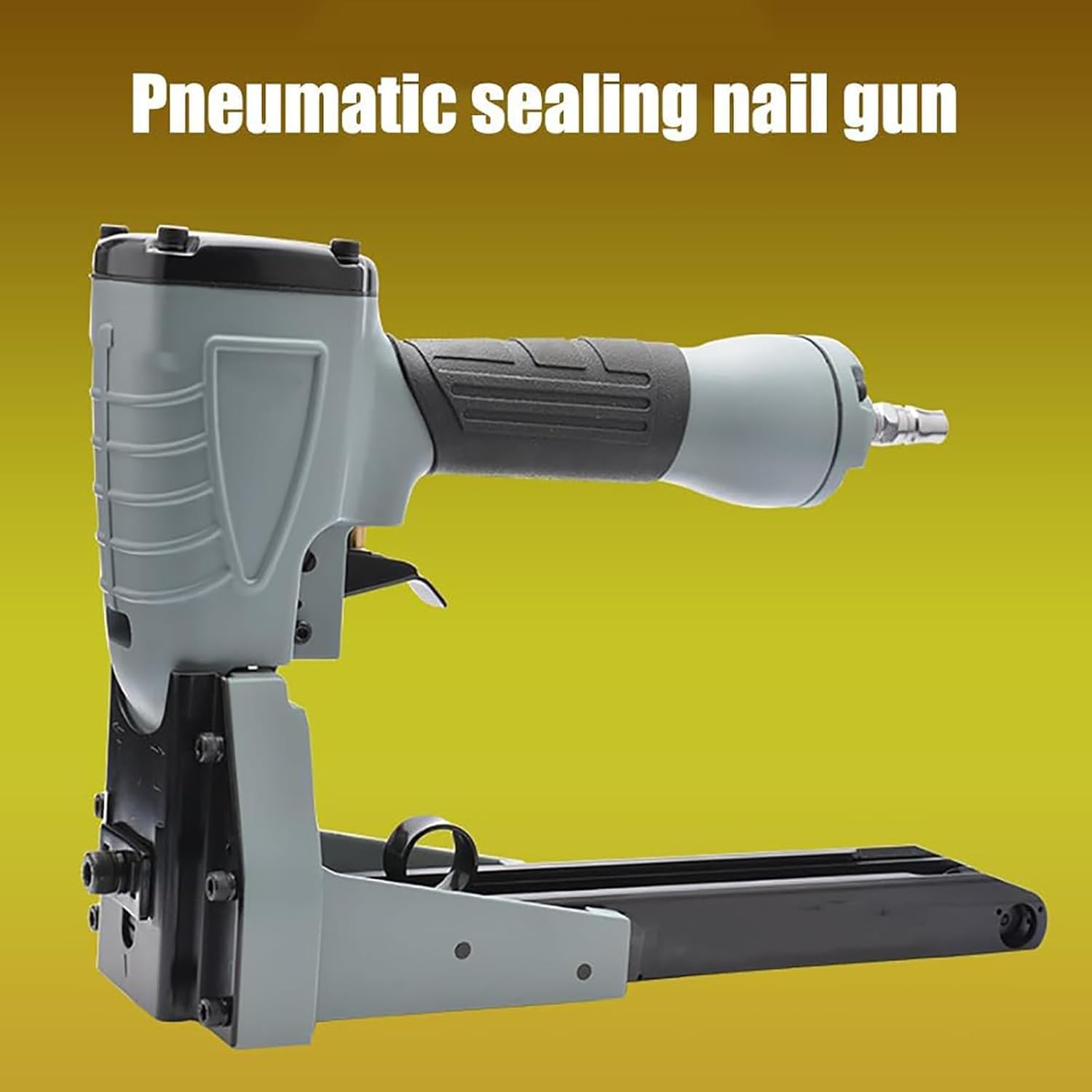 Máquina neumática de sellado de cartón, profundidad de clavado ajustable, 100 piezas de capacidad de encuadernación, ancho de clavo de 35 mm, rango de clavado 15-18, ideal para cartón y caja de