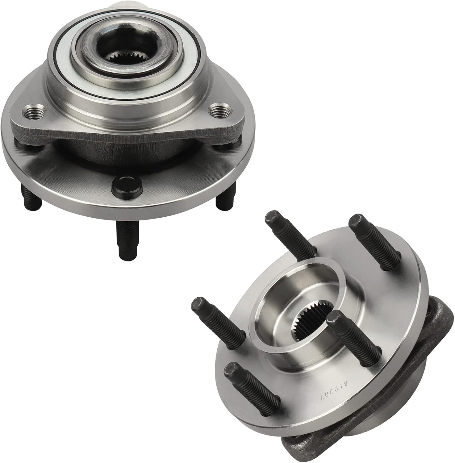(Pair) DRIVESTAR 513237 Front Wheel Hub & Bearing Assembly Non-ABS for Chevrolet Cobalt 2006-2008 HHR, 5 Lugs w/o ABS