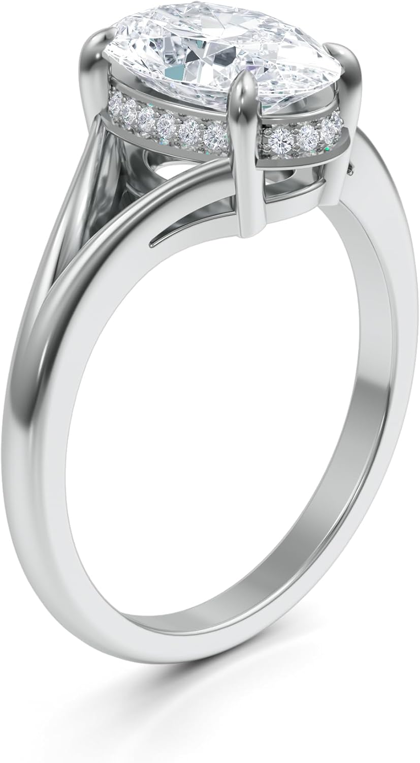 14K GOLD 2.10CT LAB GROWN DIAMOND ENGAGEMENT RING