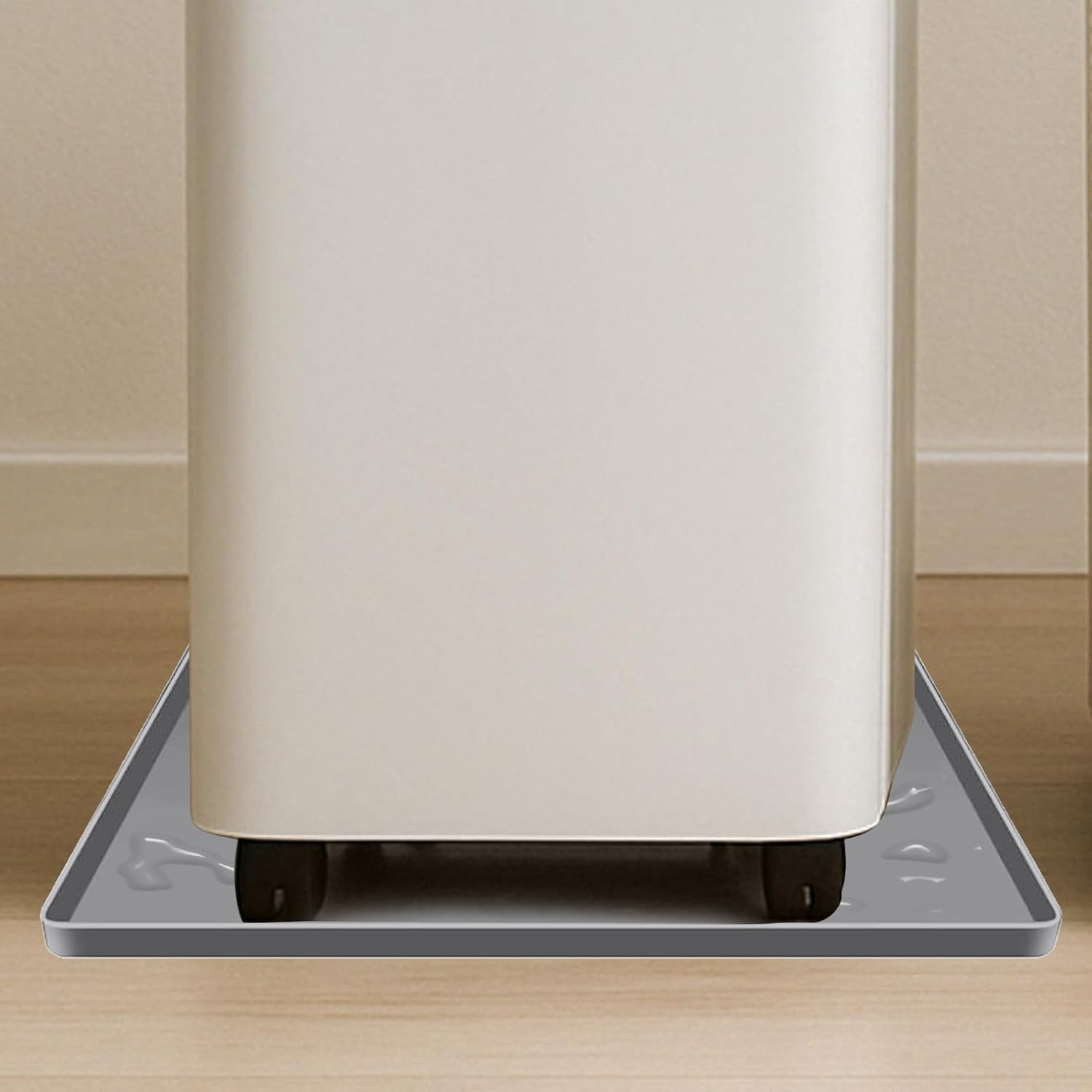 Small Fridge Mat - Small Fridge Drip Tray Silicone Mat, Spill-Proof Square Under Appliance Drip Pan, Reusable Refrigerator Accessories, Floor Protection Tool, Kitchen Appliance Safety Mattings