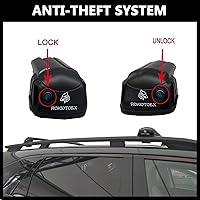 Vista 6 de ROKIOTOEX - Barras transversales Cobra aptas para rieles laterales de techo elevados Pilot 2023-2025, barras transversales bloqueables para equipaje