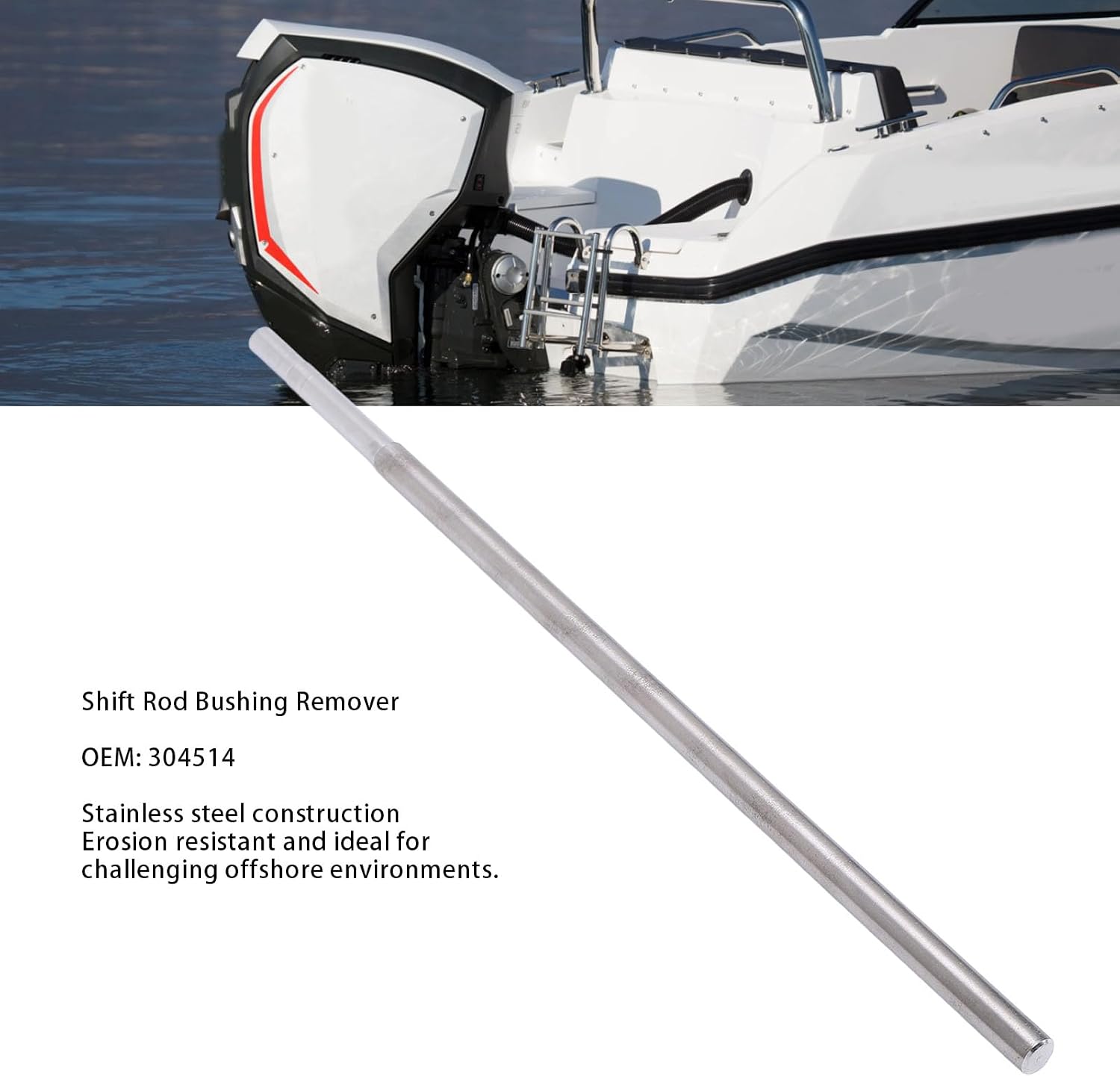 SVC Service Tool Outboard Shifting Rod Bushing Remover Tool 304514 Stainless Steel Material Shifting Rod Bushing Puller Fit for Outboard