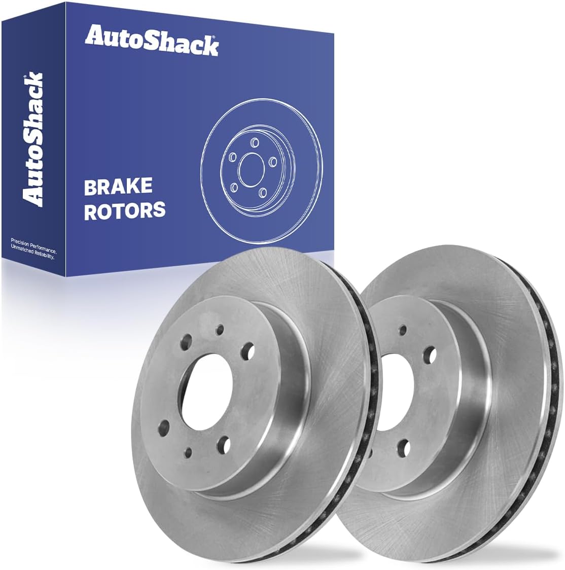 AutoShack Front Vented Brake Rotors 2-PC Set Replacement for 1991-2002 Saturn SL 1991-2002 Saturn SL1 9.84" (250 mm)