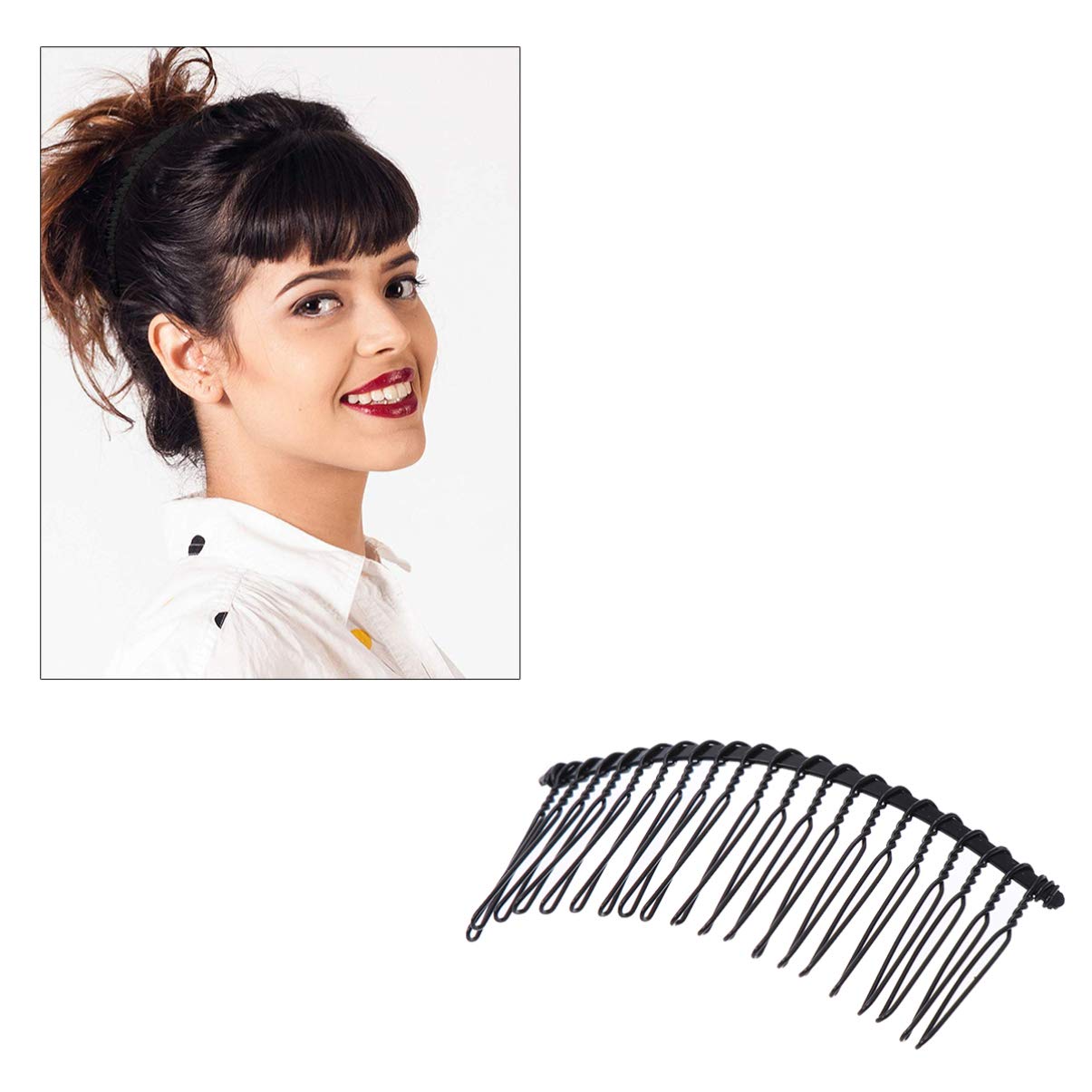 Beaupretty 10Pcs Iron Wire Hair Combs for Women Simple Side Comb Headdress for Home Party Travel Holiday Hair Accessories 3.14 X 1.18 X 0.31 in image 3