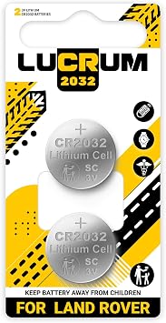 Key Fob Battery Replacement for Land Rover & Jaguar, 2PCs CR2032 Compatible with Range Rover Sport Evoque LR2 LR4 Discovery Defender 2010-2025 CR 2032