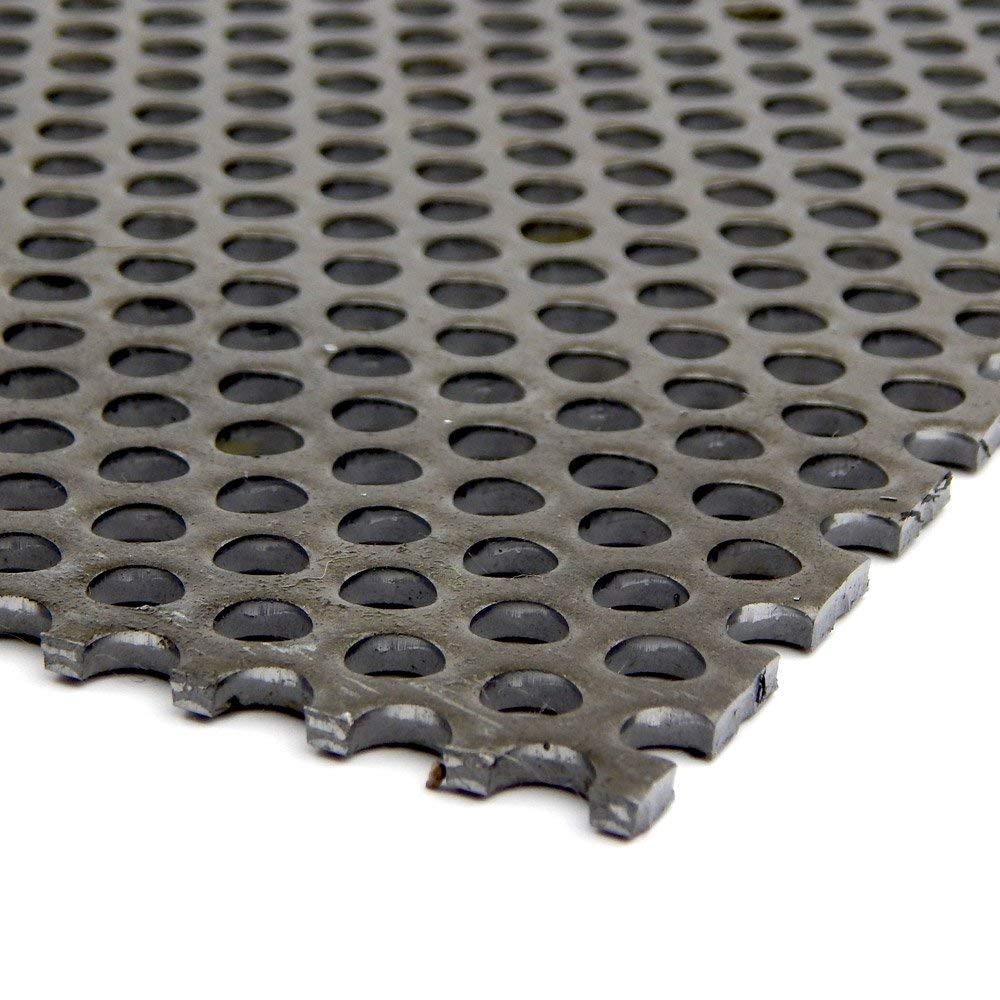 OnlineMetalsA36 Carbon Steel Perforated Sheet, Unpolished (Mill) Finish, Hot Rolled, Staggered 0.1875" Holes, ASTM A36, 0.06" Thickness, 16 Gauge, 24" Width, 24" Length, 0.25" Center to Center
