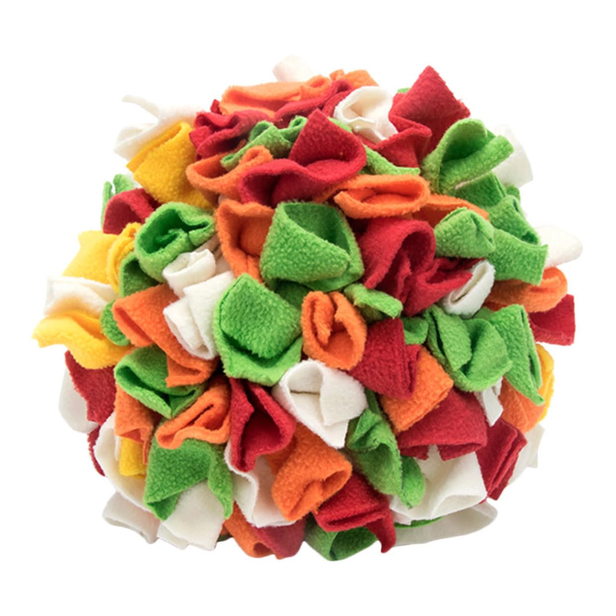 Hundeschnüffelball aus TPR und Fleece für Langsames Fressen | Ballform, für Hund und Haustier, zum Spielen in Haus oder Garten, Lernspielzeug mit Futterfunktion