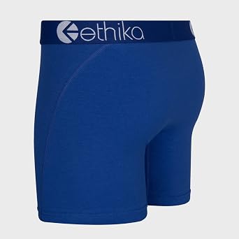 Ethika Men's Staple Boxer Brief, 4-Way Stretch with Signature Waistband, No Ride-Up Comfort - Winner Blue (BLU, 4XL)