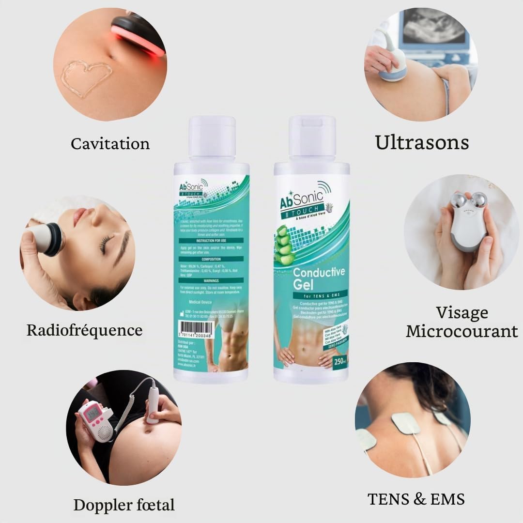 Absonic - Spray Conducteur pour Ceinture Abdominale, électrodes, TENS, EMS et électrostimulation - 230 ML