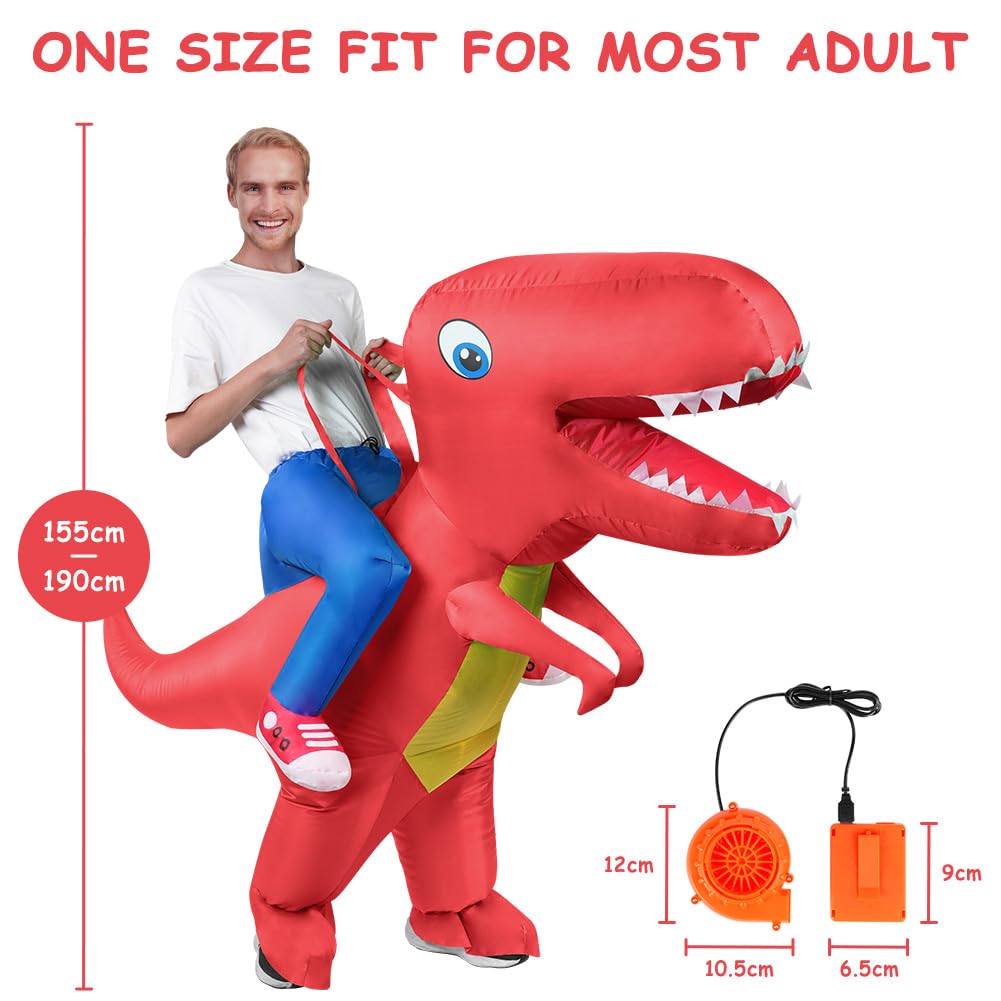 AOOWU Costume Gonfiabile, Costumi Gonfiabili Bambin Travestimento Gonfiabile, Dinosauro Gonfiabile Costumi Divertenti per Insegnanti Scuola Festa di Halloween, Carnevale