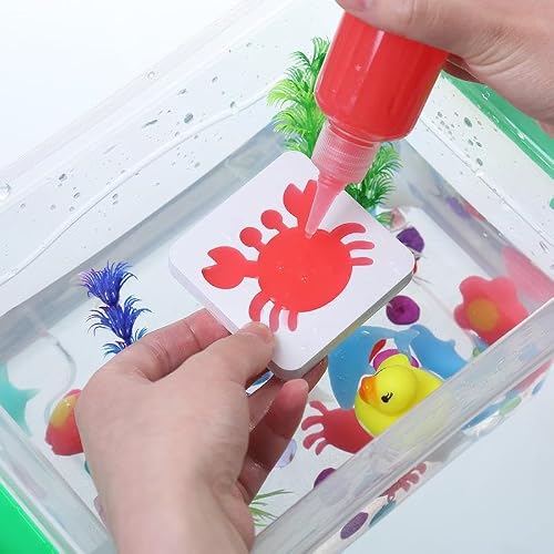 Yaepoip Magic Water Elf Toy Kit, Handmade Water Animal Set Water Gel Kit with Magic Gels and Sea Creature Molds, Magic Water Gel Kit Christmas Party Favors (A:6 Colors + 8 molds) – vue 7
