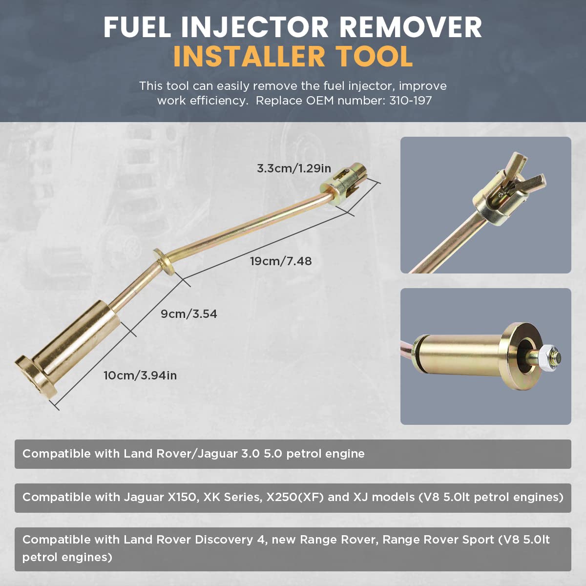 CMTOOL Kit de herramientas de bloqueo de sincronización del árbol de levas del motor compatible con Jaguar Land Rover Discovery 4 Range Rover Sport V8 5.0L V6 3.0L Herramientas de alineación del árbol