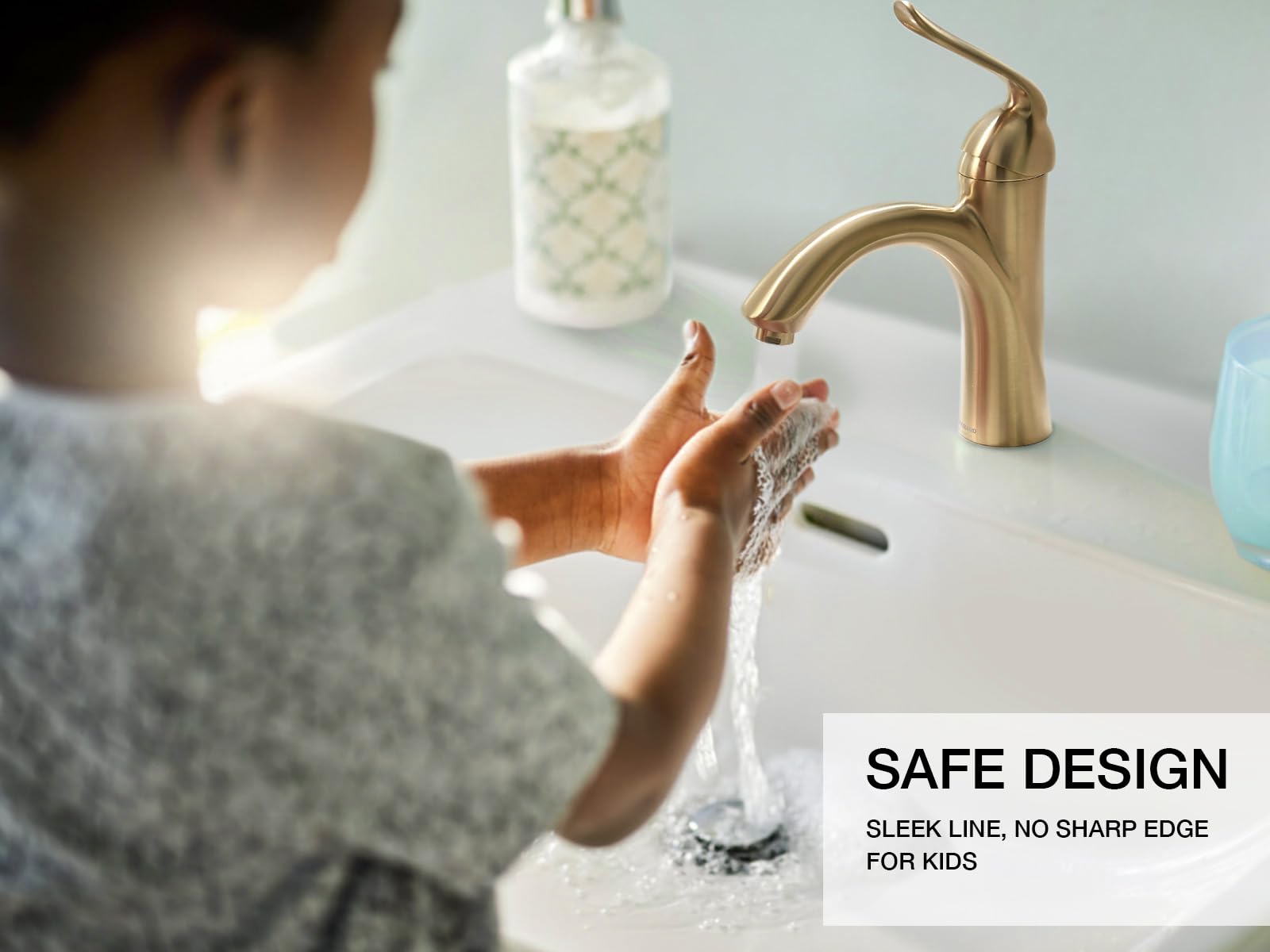 Gold Bathroom Faucet Single Hole, Lava Odoro Brushed Bronze Bathroom Sink Faucet Single Handle Faucet for Bathroom Sink, Bronze Gold Vanity Faucet with Drain Assembly, Deck Plate Included, BF290-BB