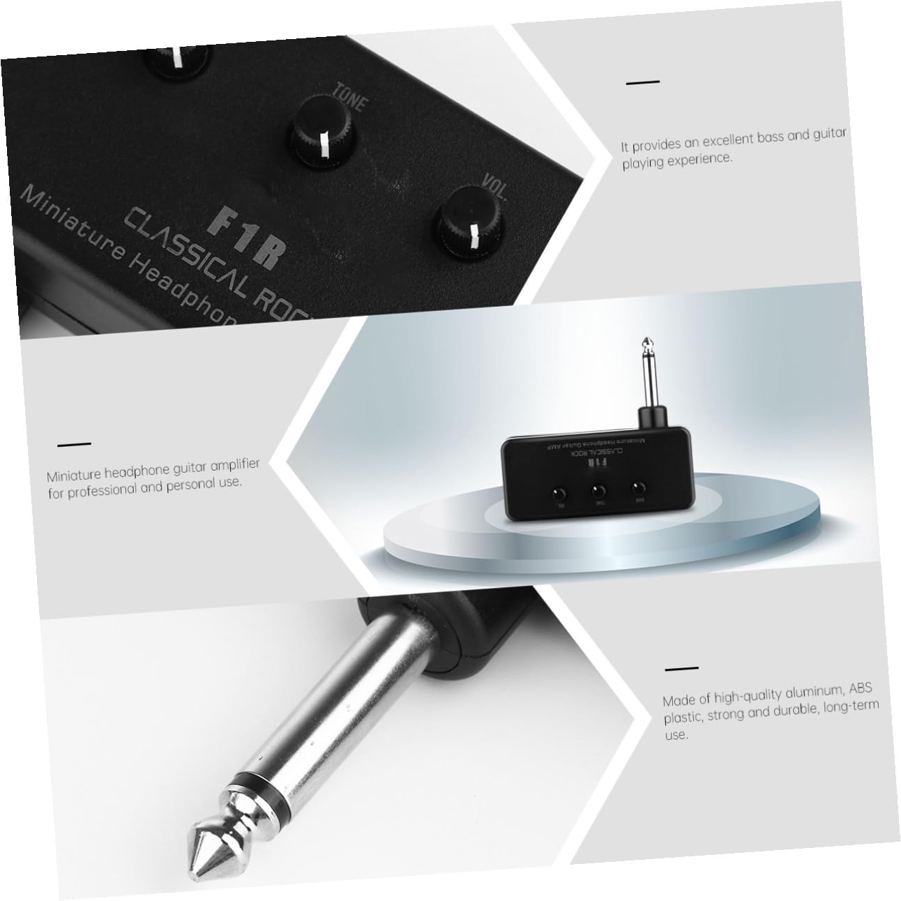 BESTonZON 2 Juegos De Amplificador De Auriculares De Bajo Mini Enchufe Amplificador De Guitarra Bolsillo De Plástico Y Aluminio Amplificador De Auriculares Para Guitarra Altavoz
