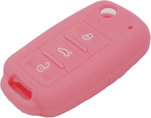 Miniatura 4 de 2 piezas de goma de silicona suave para llavero de coche VW Volkswagen Jetta GTI Passat Golf Tiguan Touareg Beetle CC Eos, azul y rosa