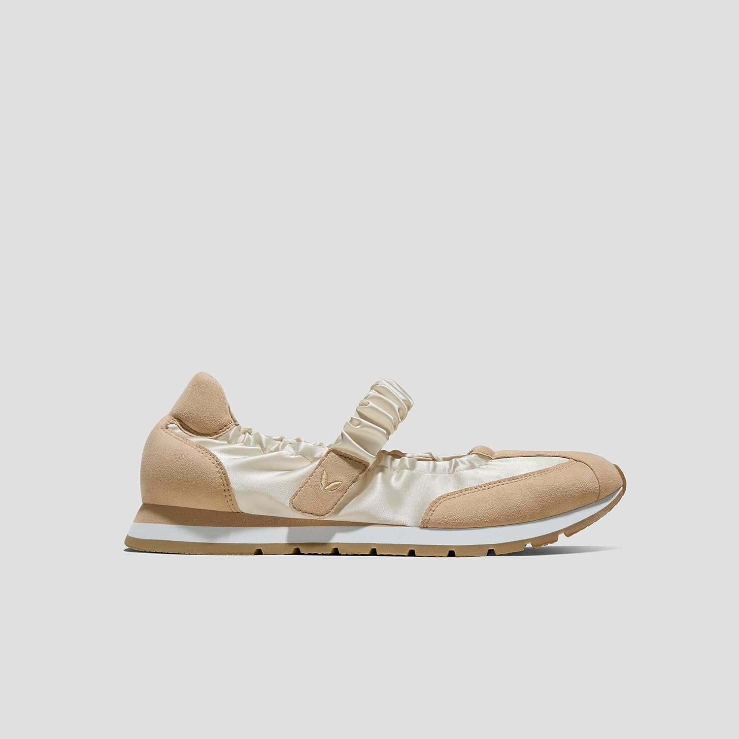 VIVAIA Ayla Women's Mary Jane Flats - Satin Round Toe Ballet Sneakers with Elastic Strap, Lightweight Cushioned Walking Shoes, Comfortable Dressy Sneakerina - Image 4