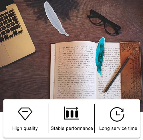 Miniatura 8 de EXCEART 4 moldes de silicona para plumas, moldes de fundición de resina, marcapáginas para manualidades, molde de cristal epoxi para manualidades,