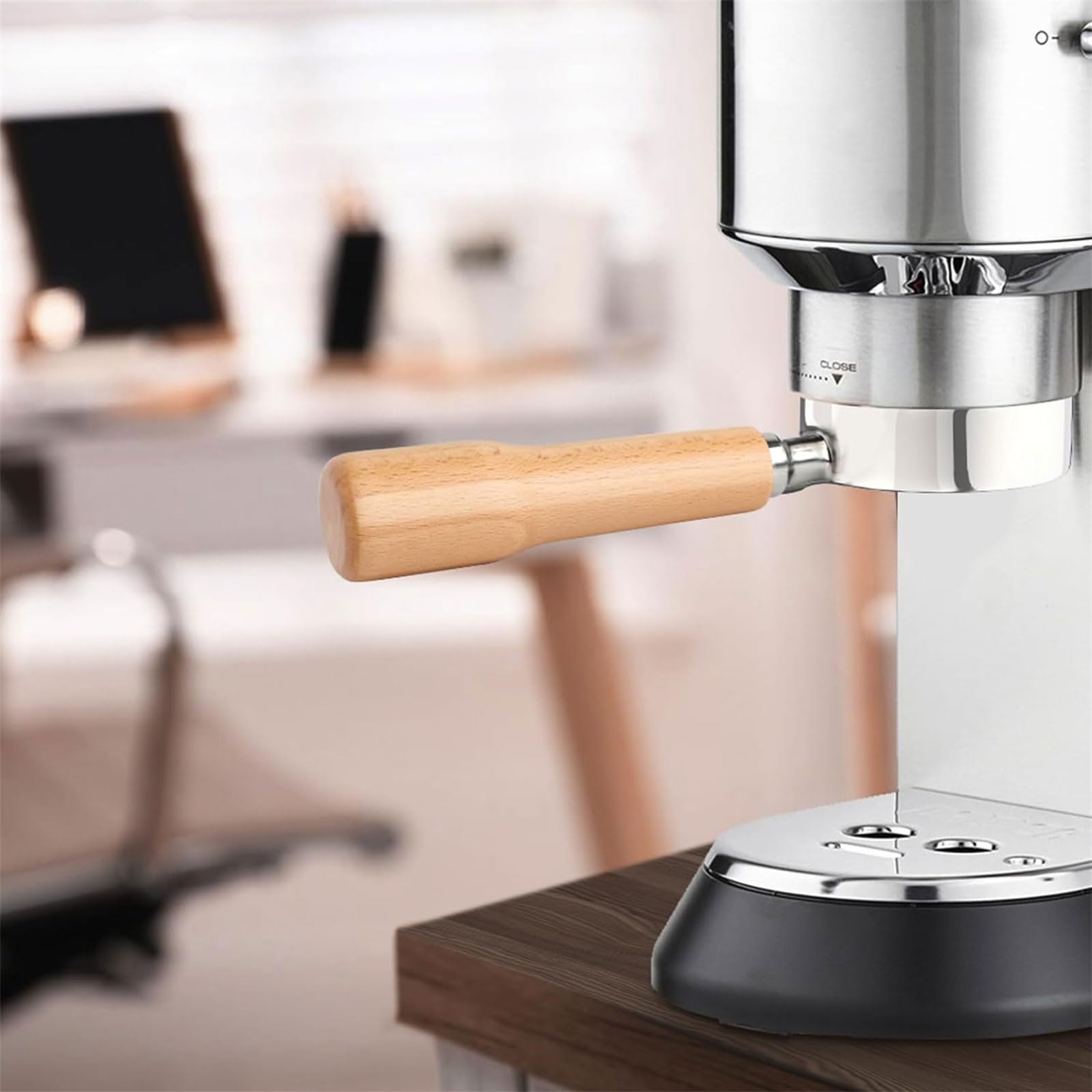 Portafiltro de café de 51 mm, portafiltro sin fondo, mango de máquina de café, repuesto para máquina de café