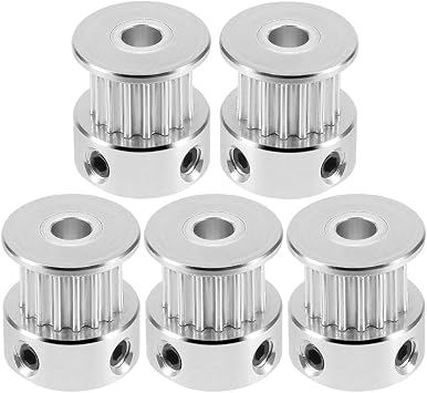 GT2-16 Tooth Timing Belt Pulley Aluminum Gear Wheel 6mm Bore 6mm Width for 3D Printers 5pcs