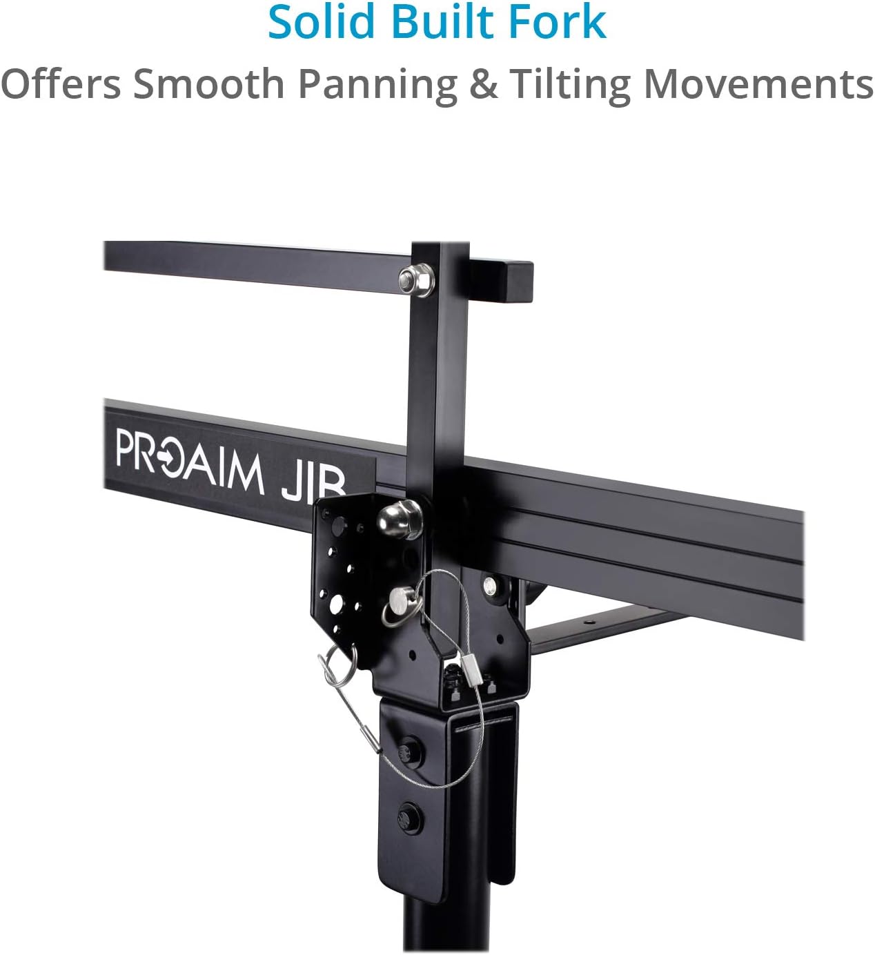 PROAIM 9ft Camera Crane Jib, Stand, Jr. Pan-Tilt for DSLR Video Cameras Camcorders. Gimbal Compatible (P-9-JS-JRPP)