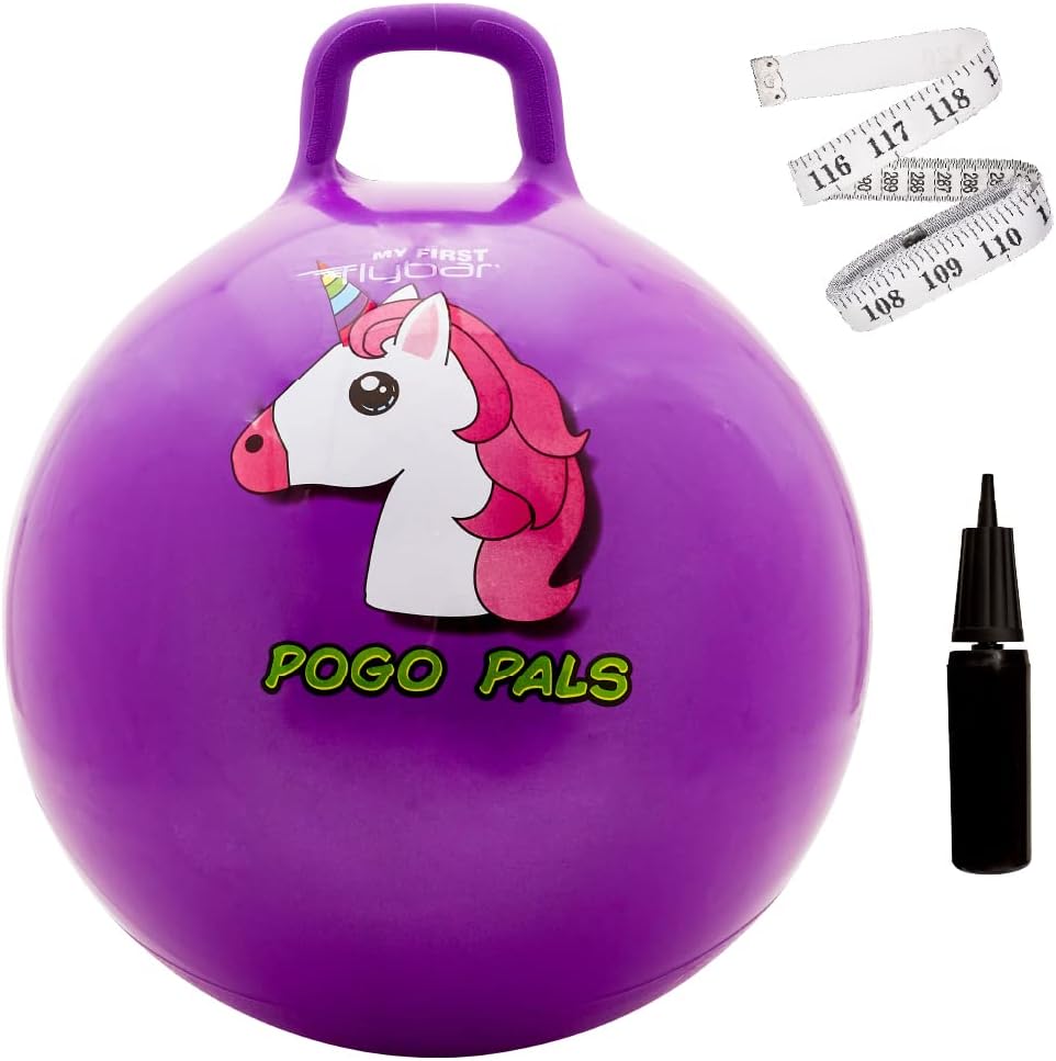 Flybar Hopper Ball for Kids Bouncy Ball with Handle