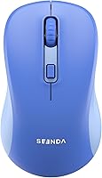 Vista 9 de seenda Ratón inalámbrico Bluetooth, Bluetooth y modo dual USB de 2.4G, clics silenciosos, seguimiento suave, 3 niveles ajustables 1600 DPI, mouse