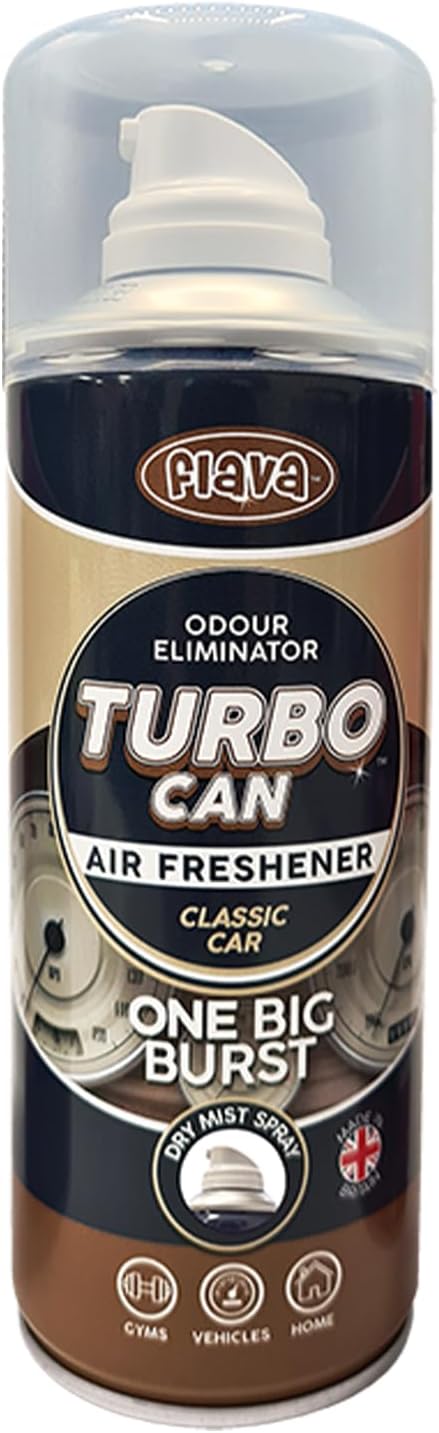 Classic Car Couture Turbo Car Air Freshener Spray – Powerful, Strong & Long Lasting Odour Eliminating Musk Scent – Interior Freshener & Essential Car Accessories for Men and Women – 400ml, 1 Pack