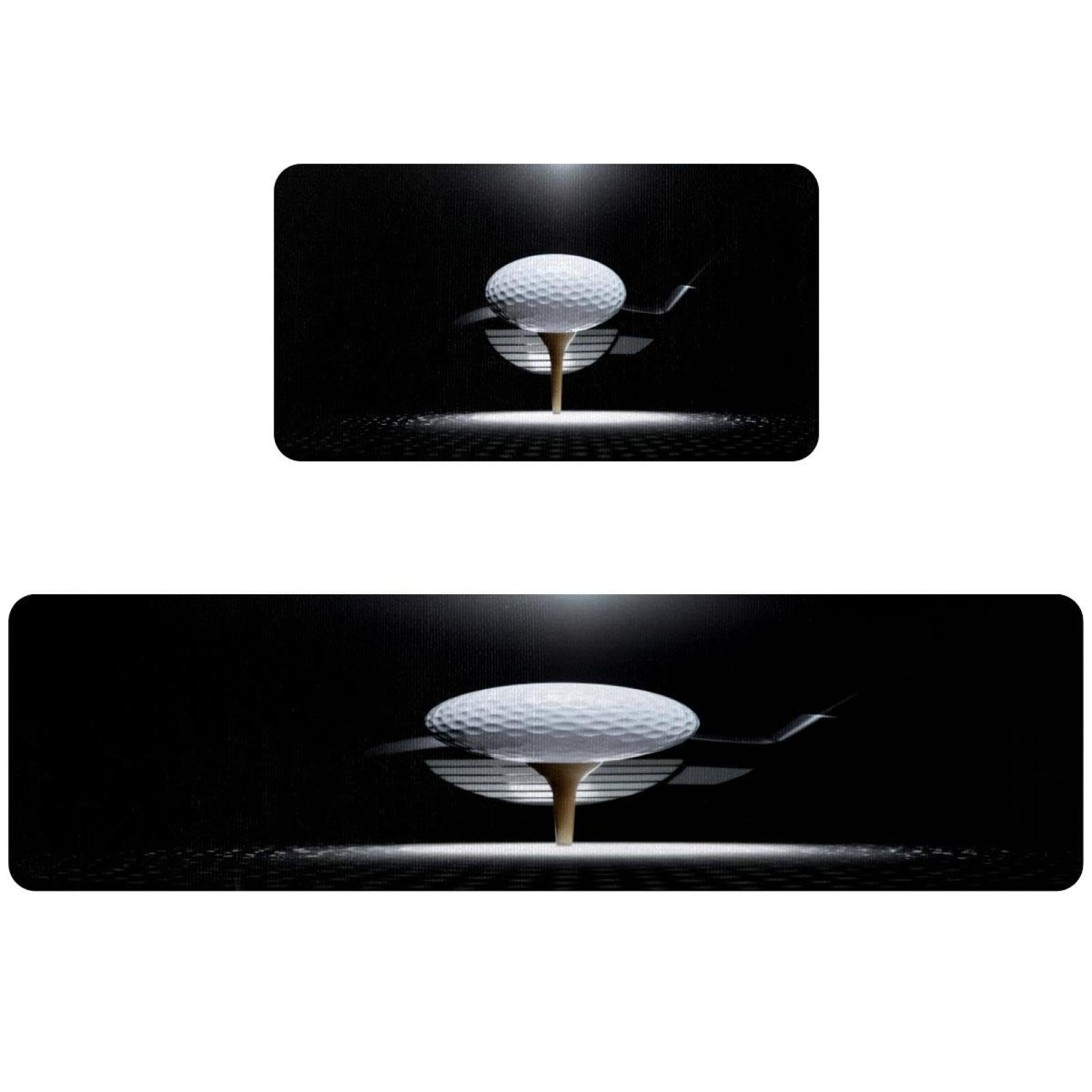 Tapis de cuisine antidérapants tapis de couloir lavable lot de 2 motif golf
