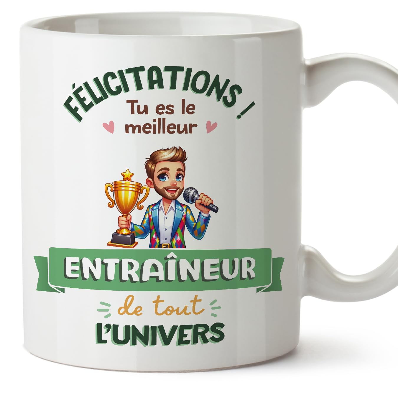 MUGFFINS Entertainer Man Mug - in French - Meilleur Univers Trophée - Funny Gift for Colleagues - Ceramic 11oz Mug — image 1