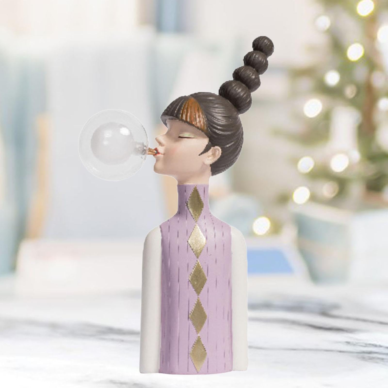 Lámpara de Mesa con Figura Infantil, Luz Suave para La Habitación, Violeta, Individual