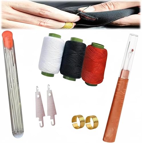 34PCS Big Eye Steel Needles Set - Long & Thin