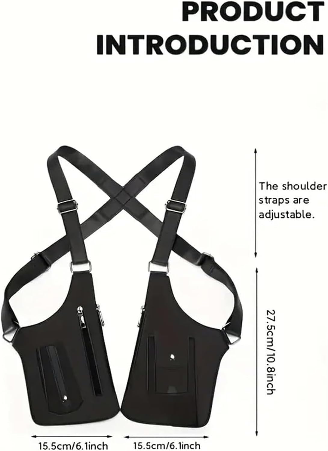 Premium Leather Adjustable Underarm Shoulder Bag for Men, Unisex Hidden Shoulder Holster Bag, Water Resistant Anti-Theft