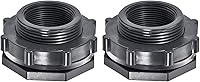 Vista 13 de Paquete de 2 accesorios de mamparo de PVC – Conector de tanque de agua de doble rosca, con junta de silicona, para acuarios